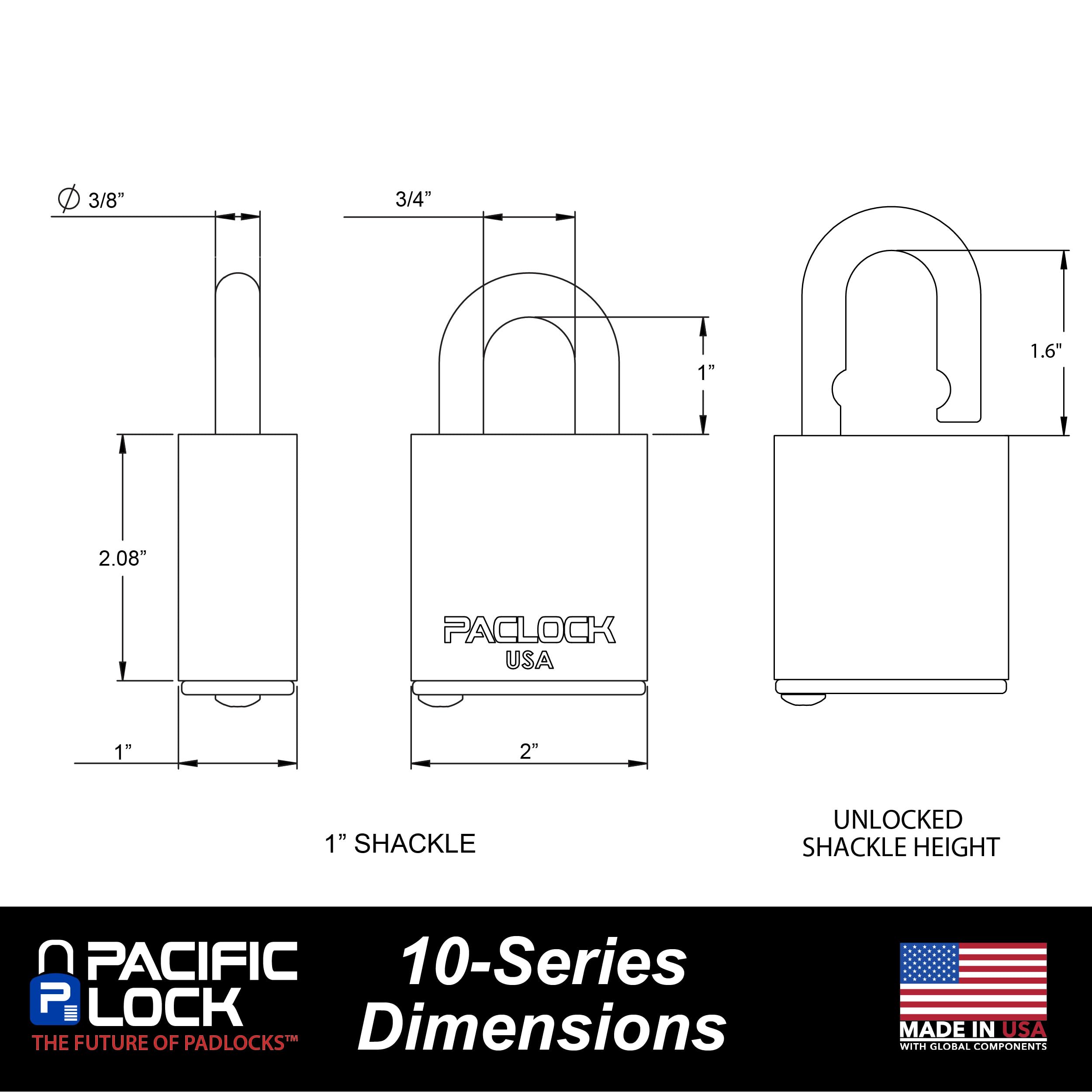 PACLOCK's 10-Series Universal Jobsite Box Lock, UCS, High
