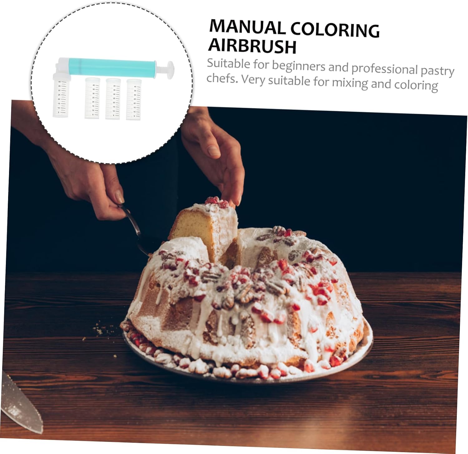 OUNONA Cake Decorator Tools Cake Spray Tube Scale Easy to Use Lightweight for Cupcake