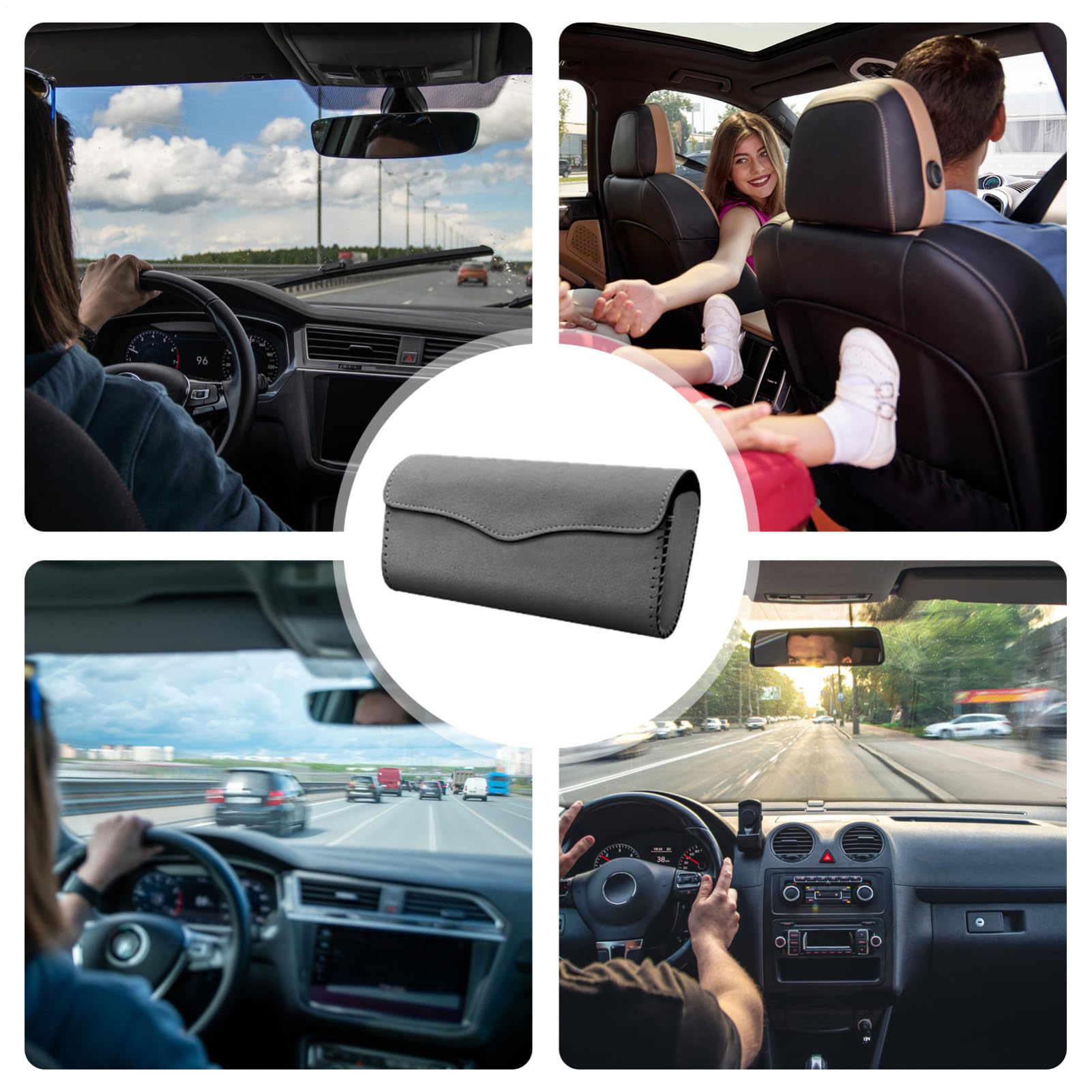 Generico Supporto per Occhiali da Sole per Visiera per Auto, Supporti per | Occhiali da Sole per Visiera Parasole per Auto - Porta da per,Porta con Magnetica, Porta d