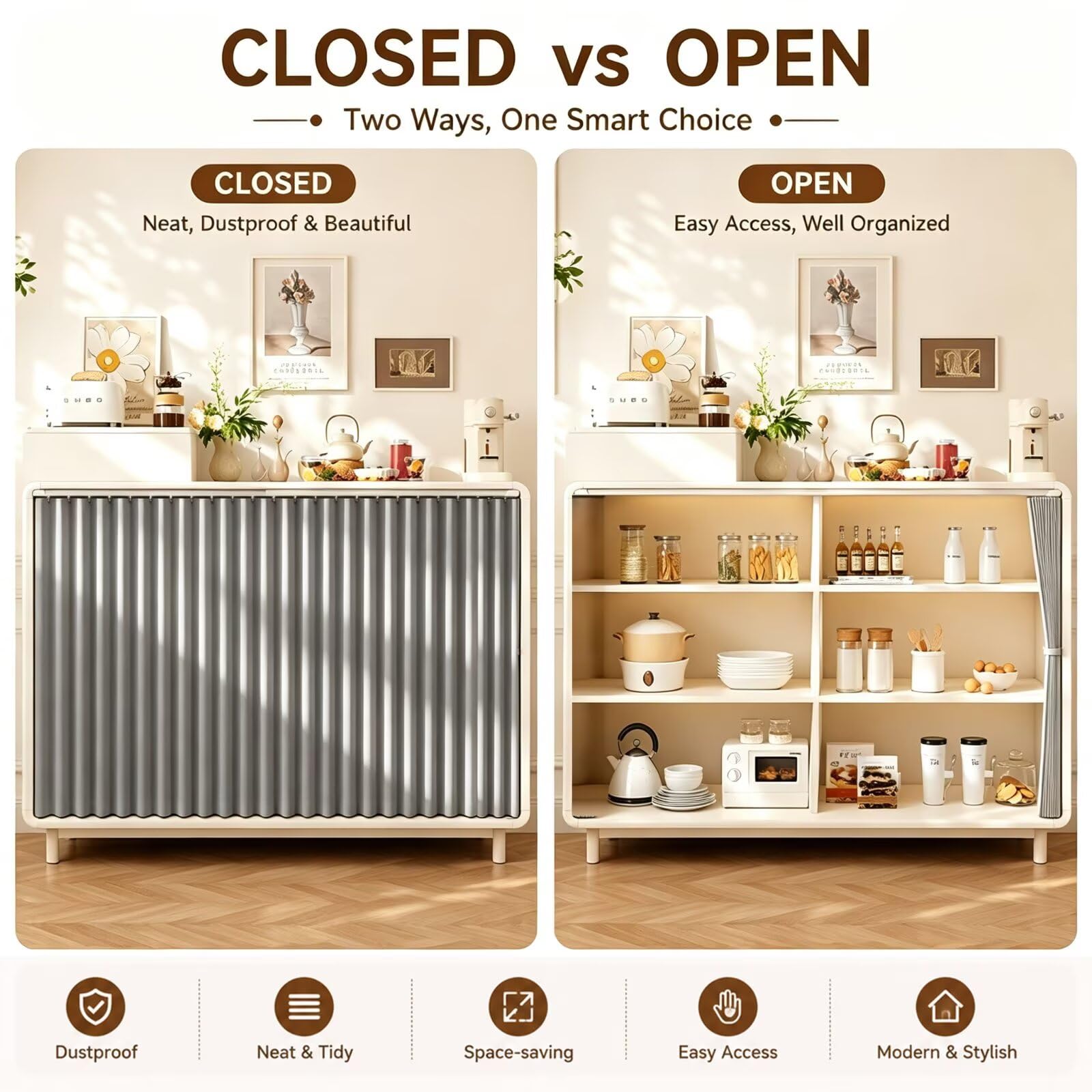Wohnmobil Vorhang,Schiebevorhang für Schränke,staubdicht W80 x H160cm Grau