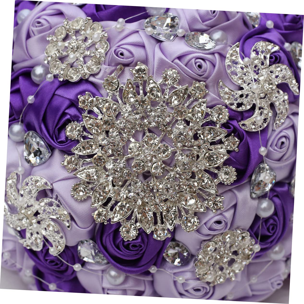 MAGICLULU 1pièce Bouquet De Mariage Artificiel avec Ruban Élégant pour Mariée Et Décoration De Mariage pour Photos