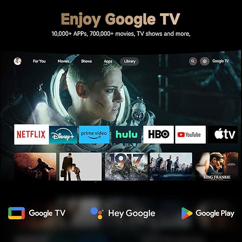 Miniatura 2 de Wanbo Proyector X5 Pro Google TV compatible con 4K, proyector inteligente ANSI 1100 con WiFi y Bluetooth, proyector de películas para exteriores y