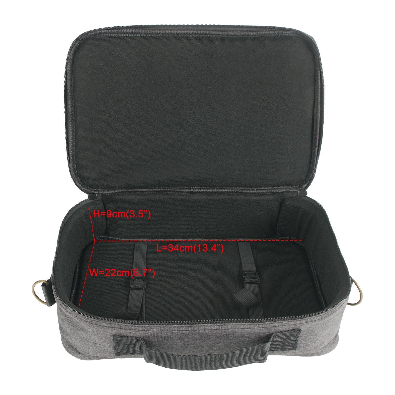 harayaa Pedal de guitarra Pedal de transporte Efecto de caja Pedalboard Carry Bolsa Bolsa de almacenamiento Mostrar agua Bolsa de guitarra de rendimiento, 36cmx23cmx14cm