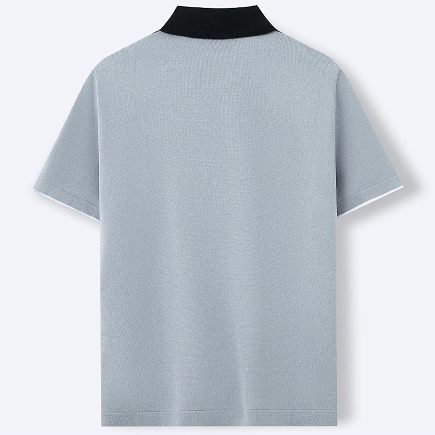Men's Knit Short Sleeve Button-Down Shirts Vintage Striped Knitted Polo Shirt for Men Summer Casual Beach Tops