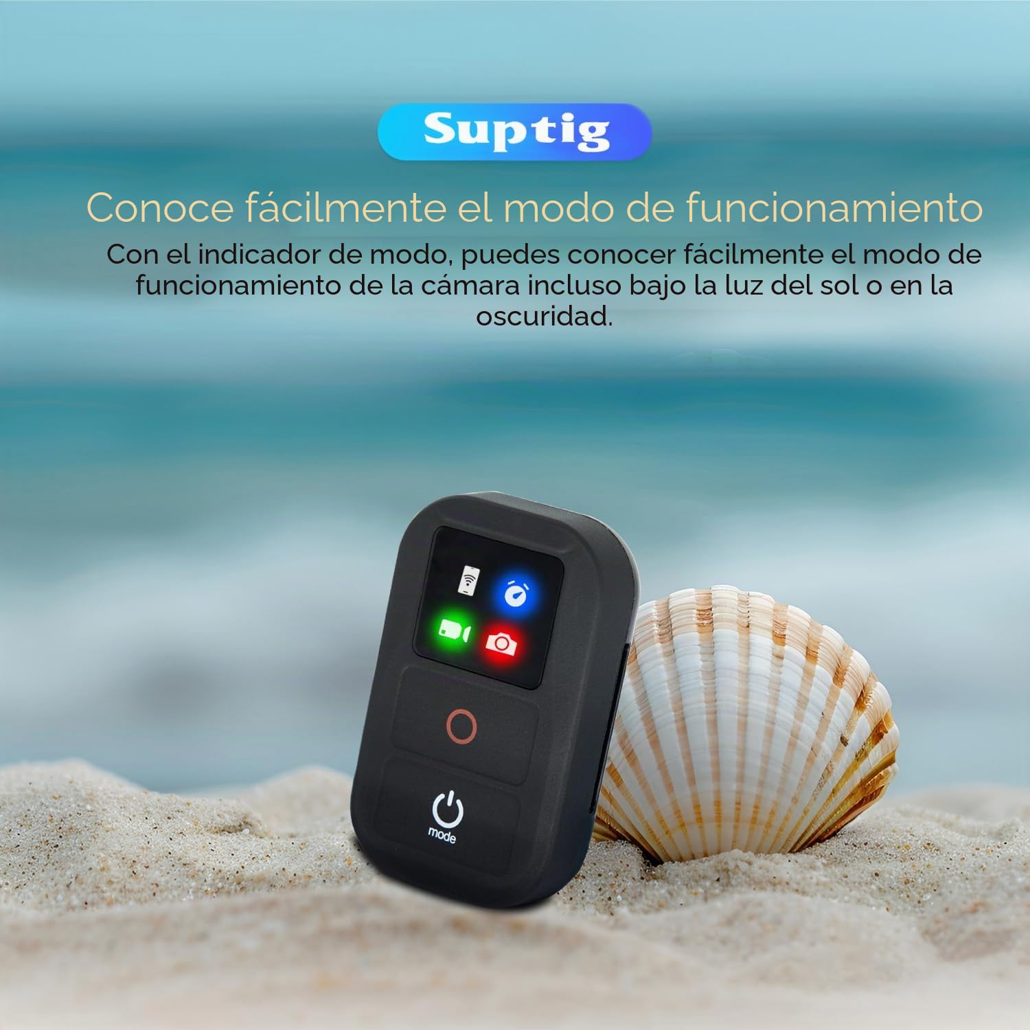 Suptig Mando a distancia inalámbrico para GoPro Hero 13/12/11/10/9/8 negro, GoPro Mission, Max, Max2, teléfono, batería recargable integrada