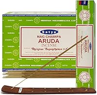Vista 1 de Aruda - Varillas de incienso y soporte para varillas de incienso, paquete Insence Insense Satya Incense