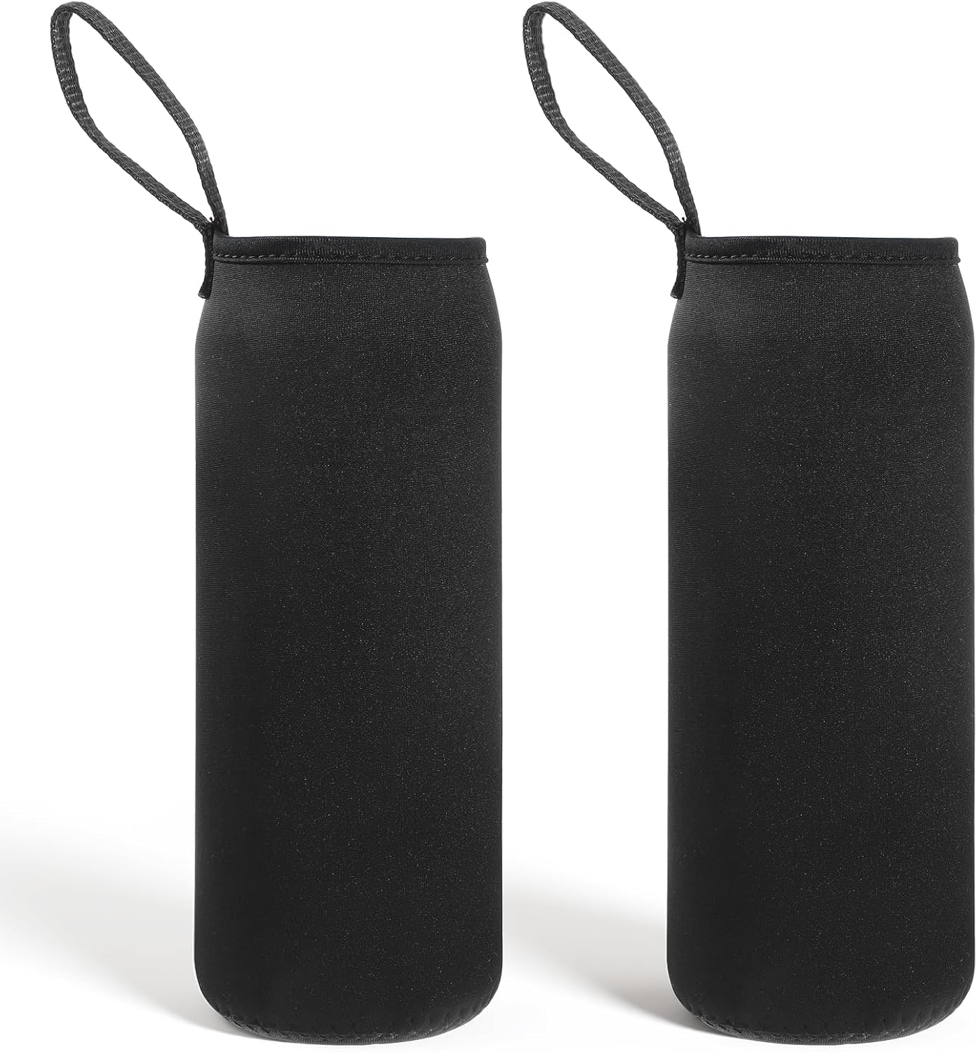 2 Pcs Water Bottle Carrier Bag 25oz/750ml Portable Thickened Insulated Cup Sleeve Neoprene Water Bottle Sleeve Glass Cup Protective Cover for Men Women Sport Portable Glass Drink Cups Black