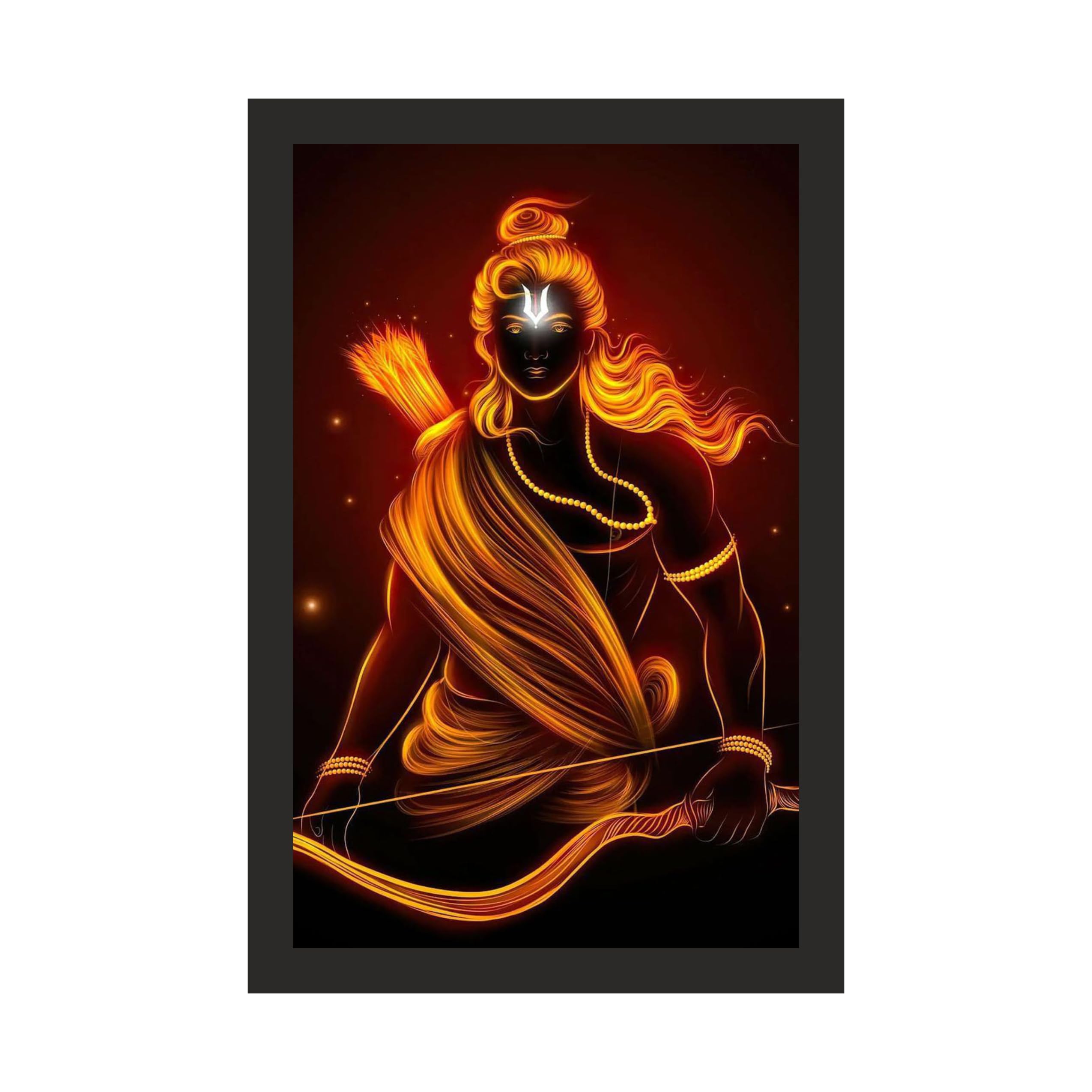 Divine Lord Ram Framed Art, 20x30 Inches