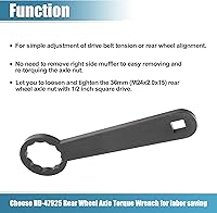 Vista 6 de Motoforti Herramienta de llave de tuerca de eje trasero de 1.417 in para motocicleta Harley Davidson Touring - HD-47925, ajuste de tensión
