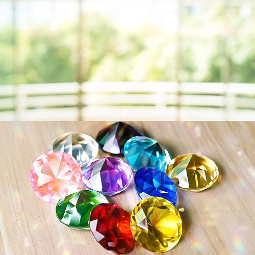 Miniatura 4 de 10 piezas de 1.575 in (1.5 pulgadas) de diamantes de cristal pirata multicolor pisapapeles decoraciones de boda centros de mesa de Navidad