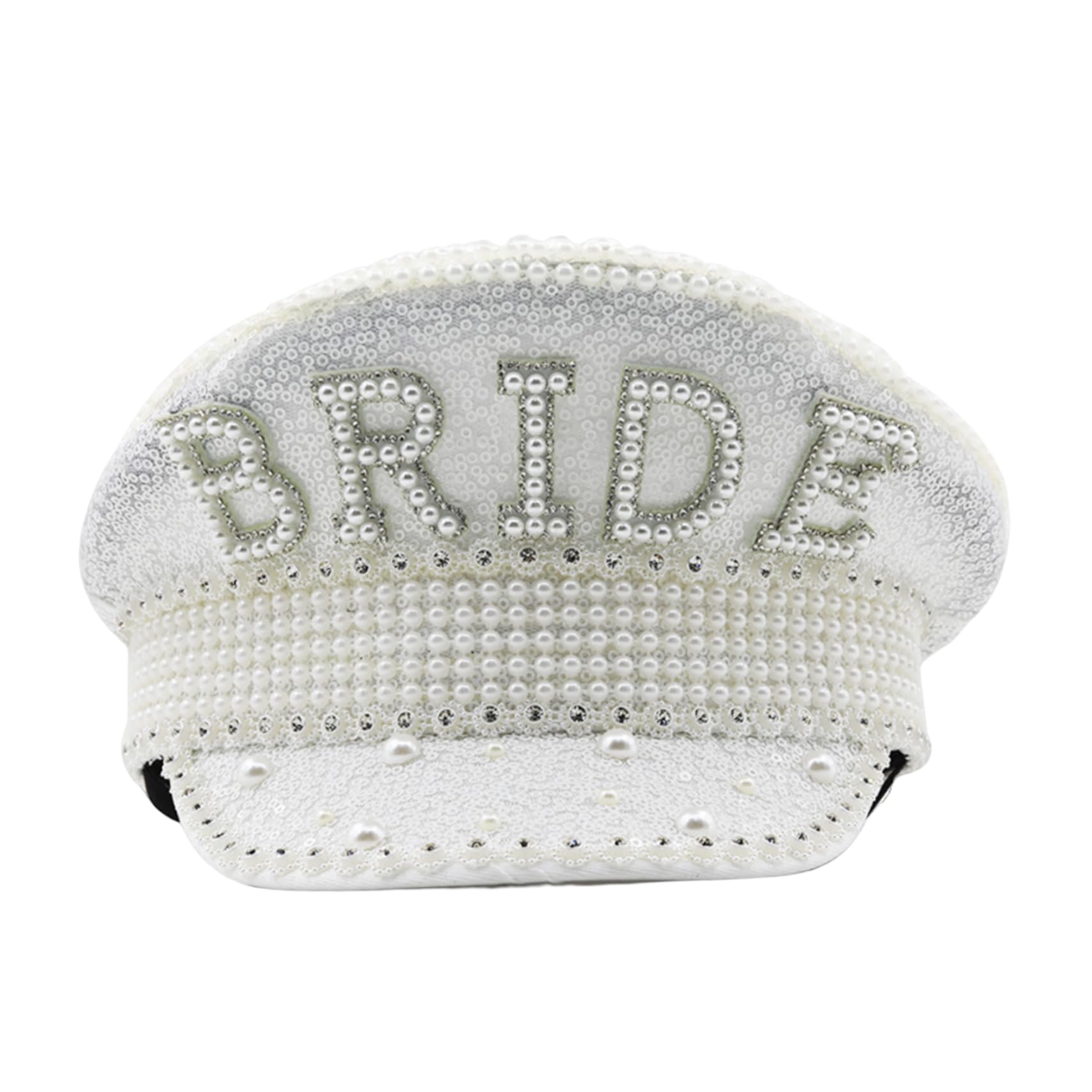 Chapeau de mariée capitaine blanc élégant pour fête d'enterrement de vie de jeune fille unique - 8