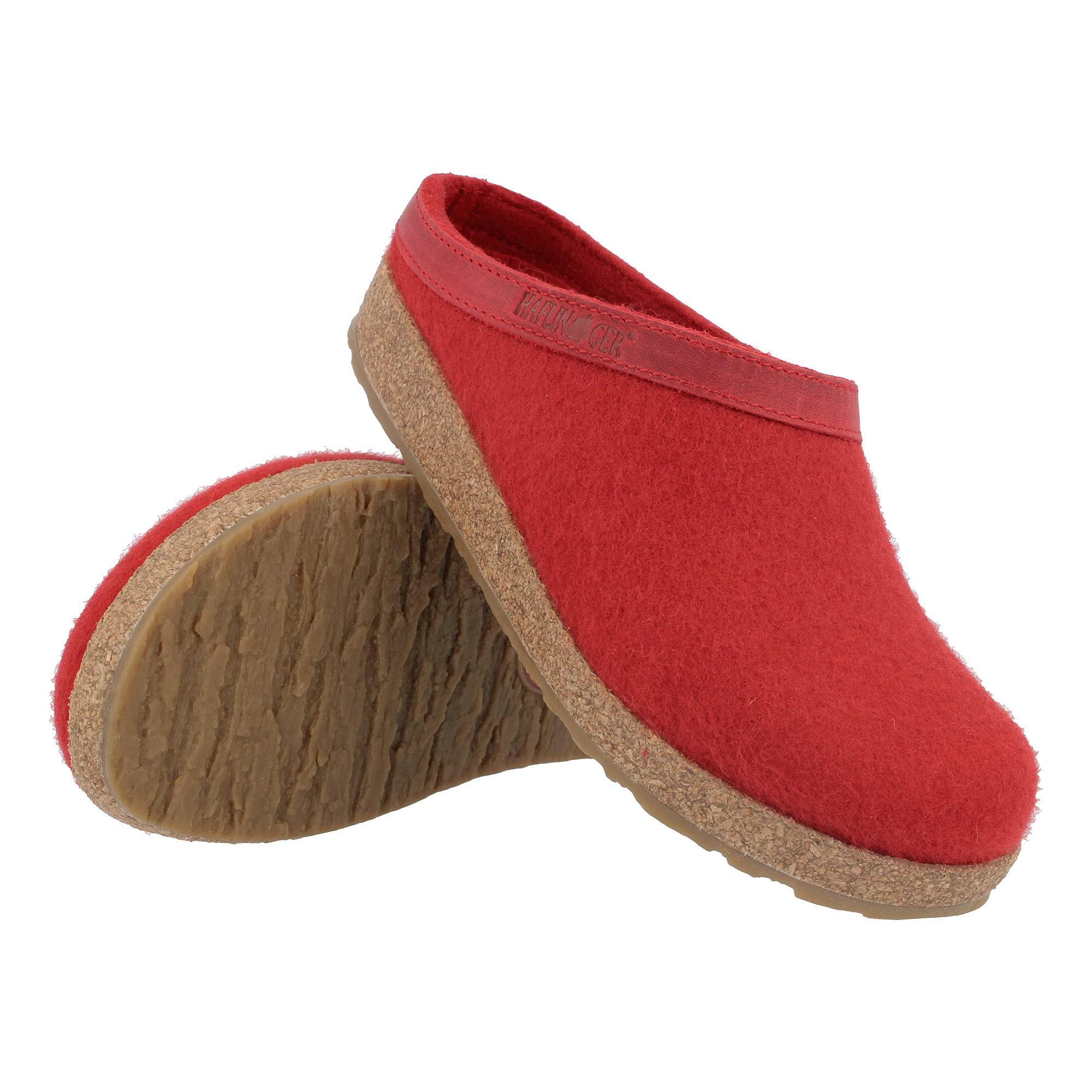 HAFLINGER Damen Pantoffel Hausschuh Grizzly Torben Wollfilz 713001