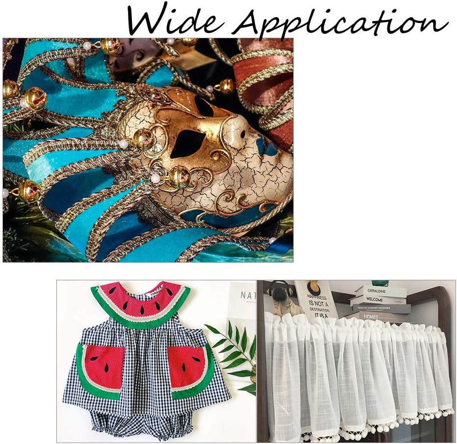 PandaHall 14 Yards 14mm Polyester Woven Gimp Braid Trim for Costume DIY Crafts Sewing Jewelry Making, Sliver