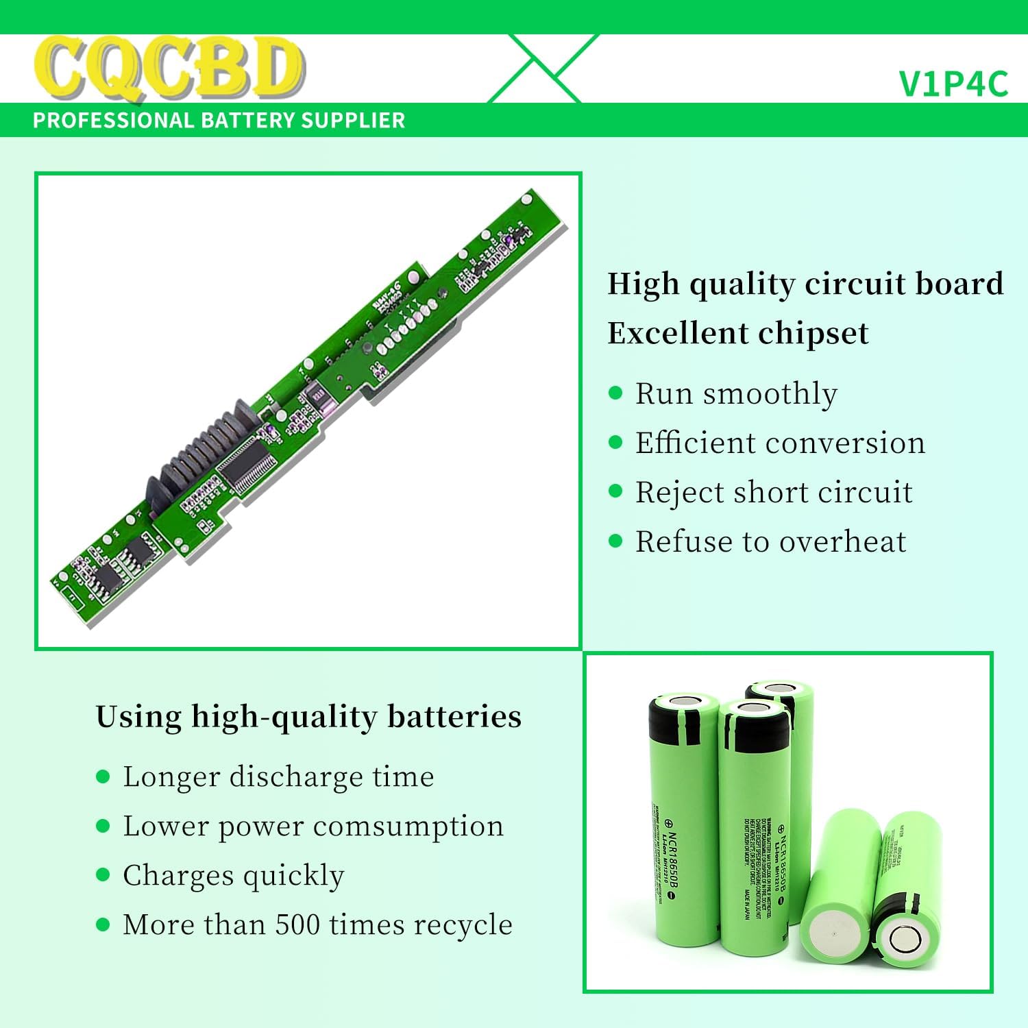 CQCQ V1P4C Compatible Battery Replacement for Dell Chromebook 13 3380 Inspiron Chromebook 14 7486 Series Notebook FMXMT 212 Tested VIP4C FMXMT 0FMXMT Loptop (7.6V 56Wh / 7000mAh)