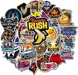 Lot de 2 couteaux de chasse CSGO Skin de qualité supérieure - Couteau d'entraînement à lame fixe - Couteau de poche - Pour la chasse et l'extérieur - Avec étui By Cracker24 (50 autocollants CS GO