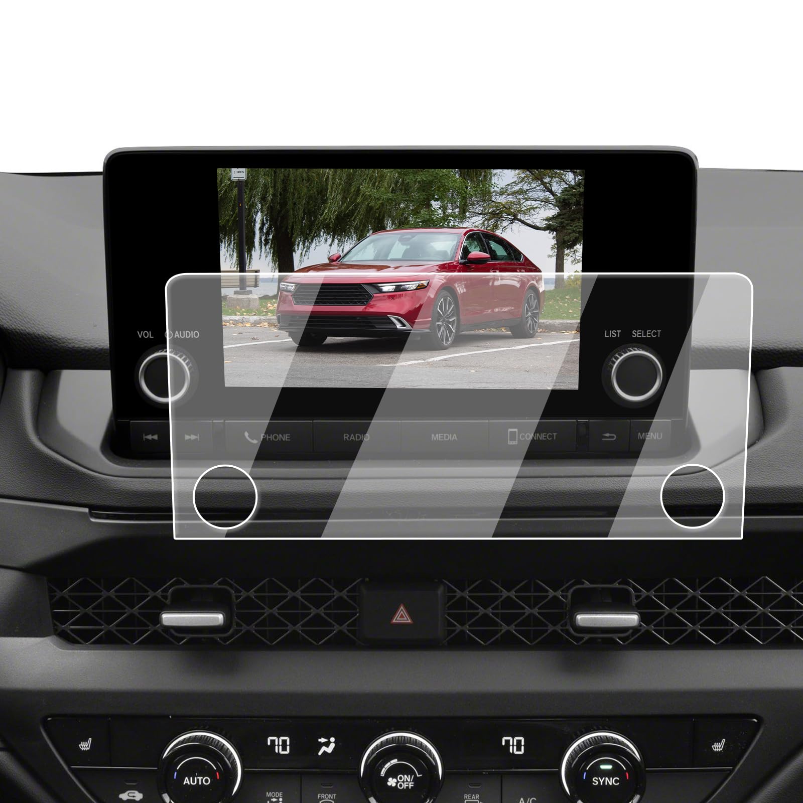 ECOZEN Screen Protector For 2023-2025 Honda Accord - 7-Inch Navigation HD Tempered Glass Film For 2023-2025 Accord(LX/EX/SE) Accessories 9H Hardness
