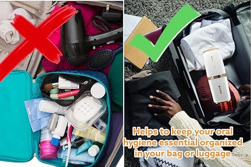 Miniatura 6 de Caja organizadora portátil para cepillos de dientes y pasta de dientes, soporte para kit dental de viaje con estuche de almacenamiento de pasta de