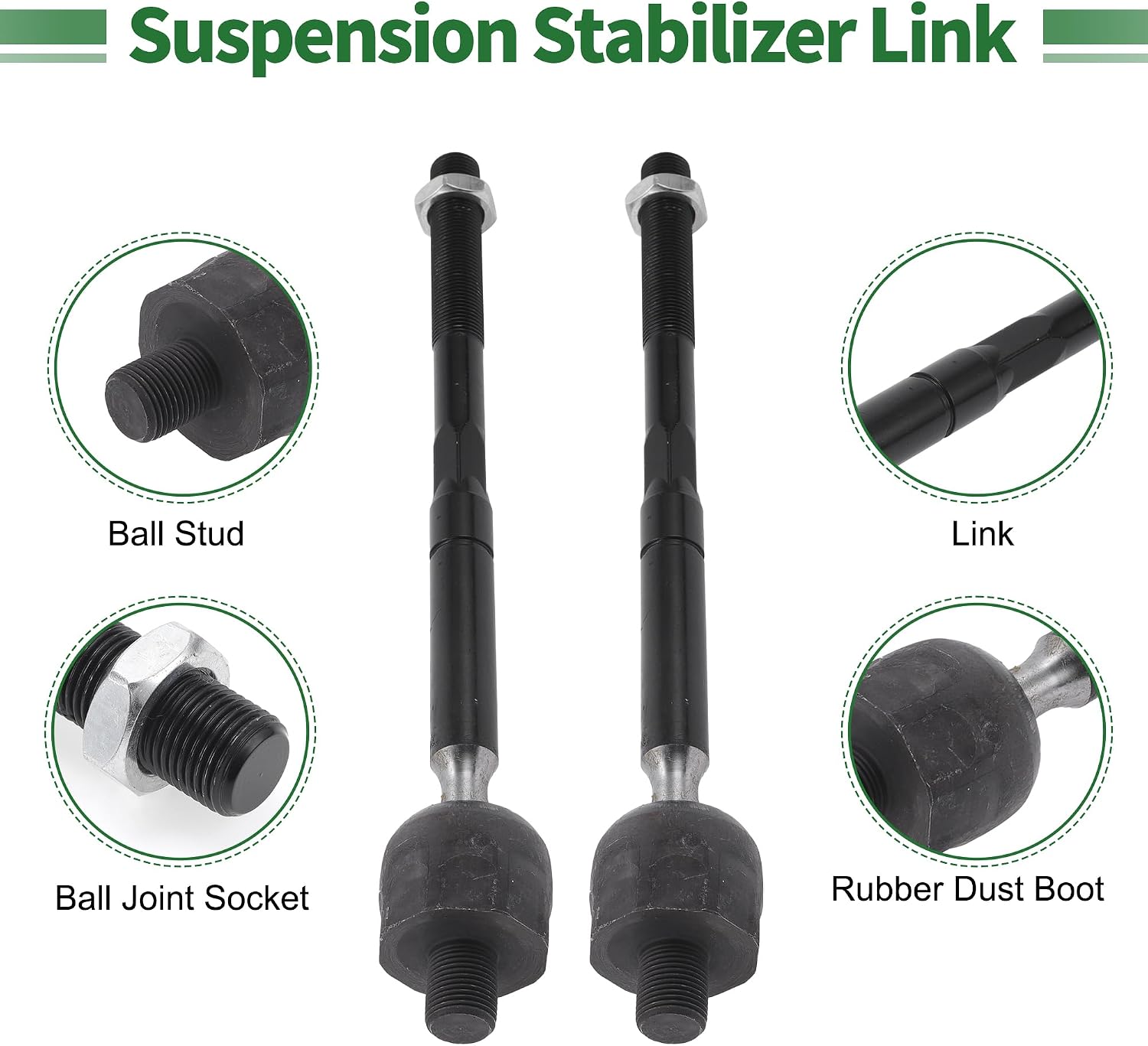 X AUTOHAUX 6 Pcs Front Suspension Kit Inner Outer Inner Tie Rod Ends Lower Ball Joint for Ford Expedition 2007-2014 No.EV800457/ES800514/K500008