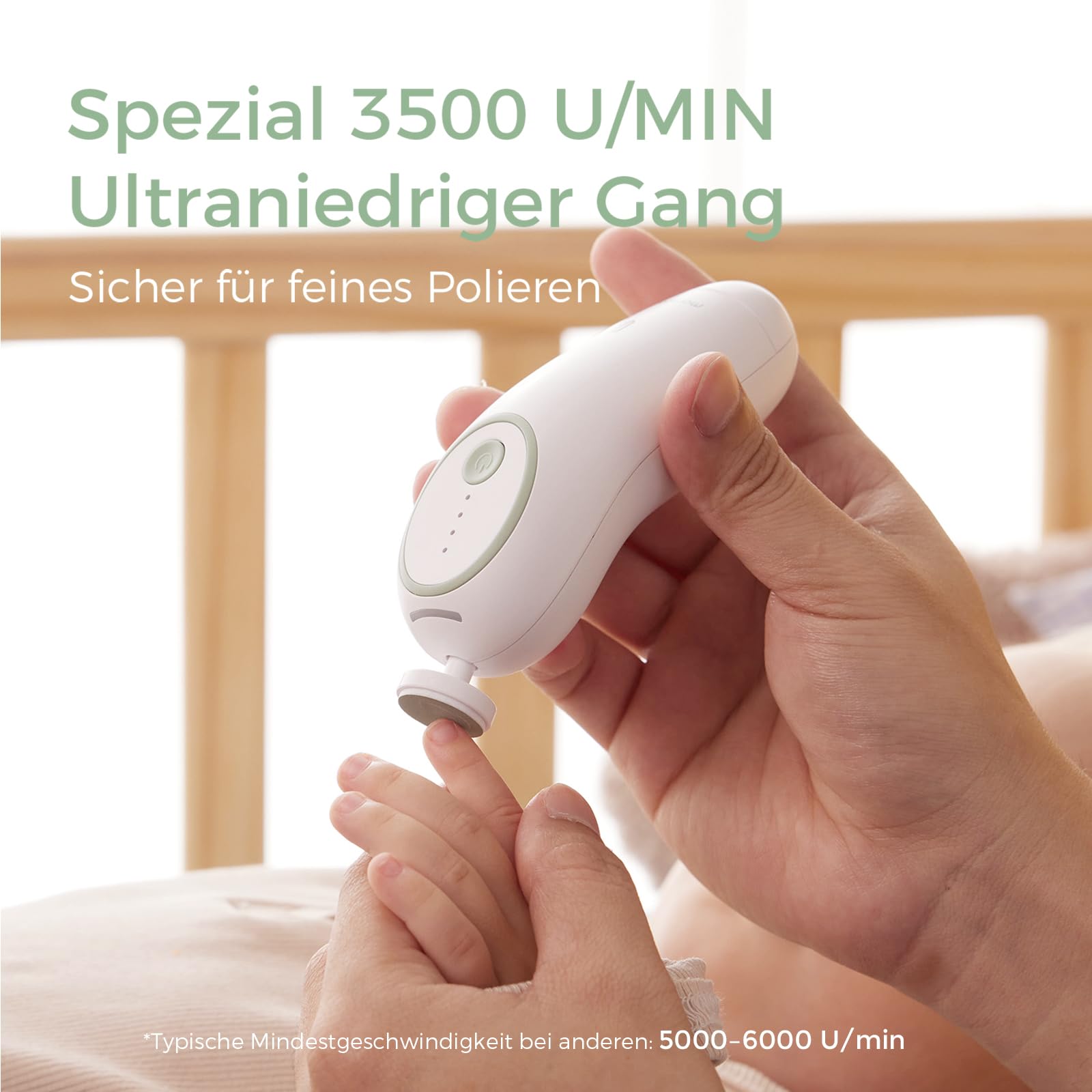 Momcozy T31 Termometro Digital Bebe con Precisión de Grado Médico Lectura Instantánea, NC02 Cortauñas Eléctrico para Bebés con 7 Cabezales de Pulido de Repuesto