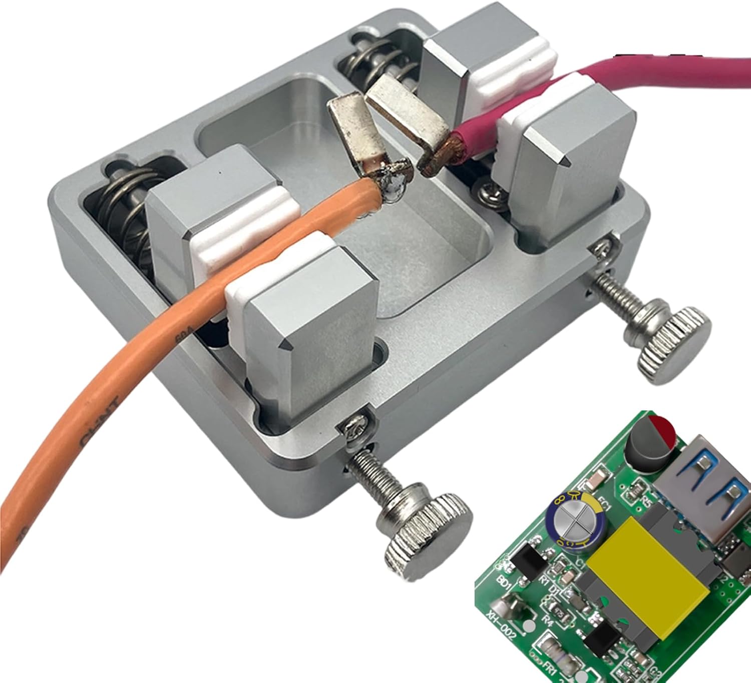 Soldering Clamp - Adjustable Table Wire Fixture Stand, Welding Clamp with Temperature Resistant Jaw, Helping Hands Tool for Circuit Board Mounting Electronics Assembly Repair Workbench Use