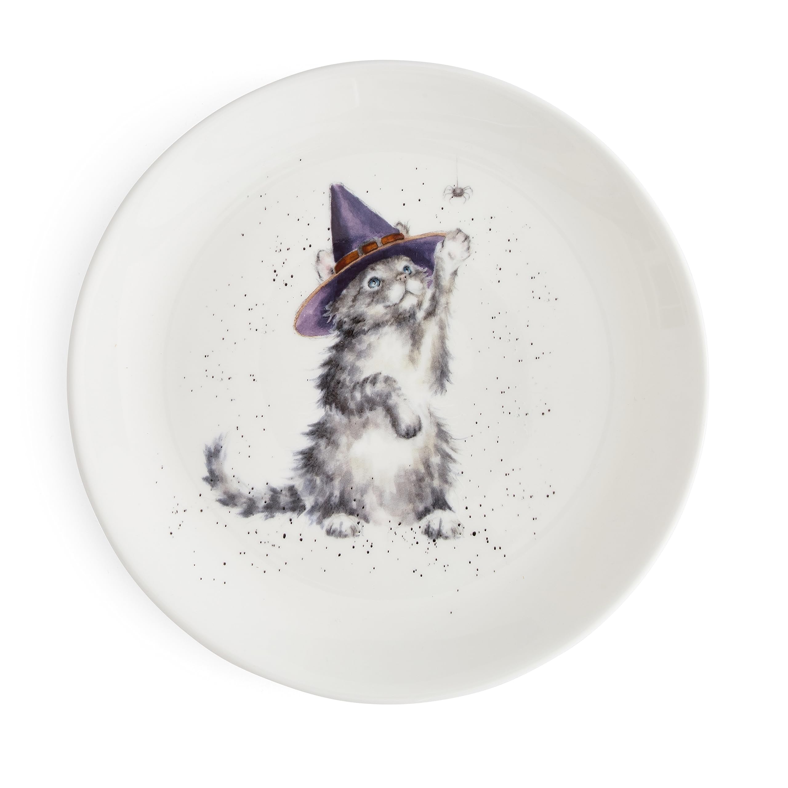 Wrendale Designs - Halloween Collection 8" Coupe Plate (Witch's Cat) Single