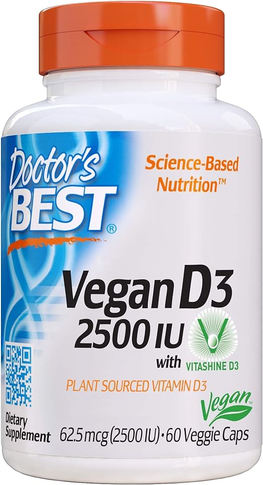Doctor's Best Vitamin D3 2500IU with Vitashine D3, Non-GMO, Vegan, Gluten & &hellip;