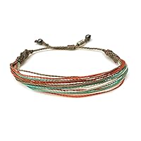 Vista 111 de Colorful Bracelet for Men and Women with Hematite Stones: Handmade Designer Adjustable Multistrand String Knotted Macrame Friendship Bracelet