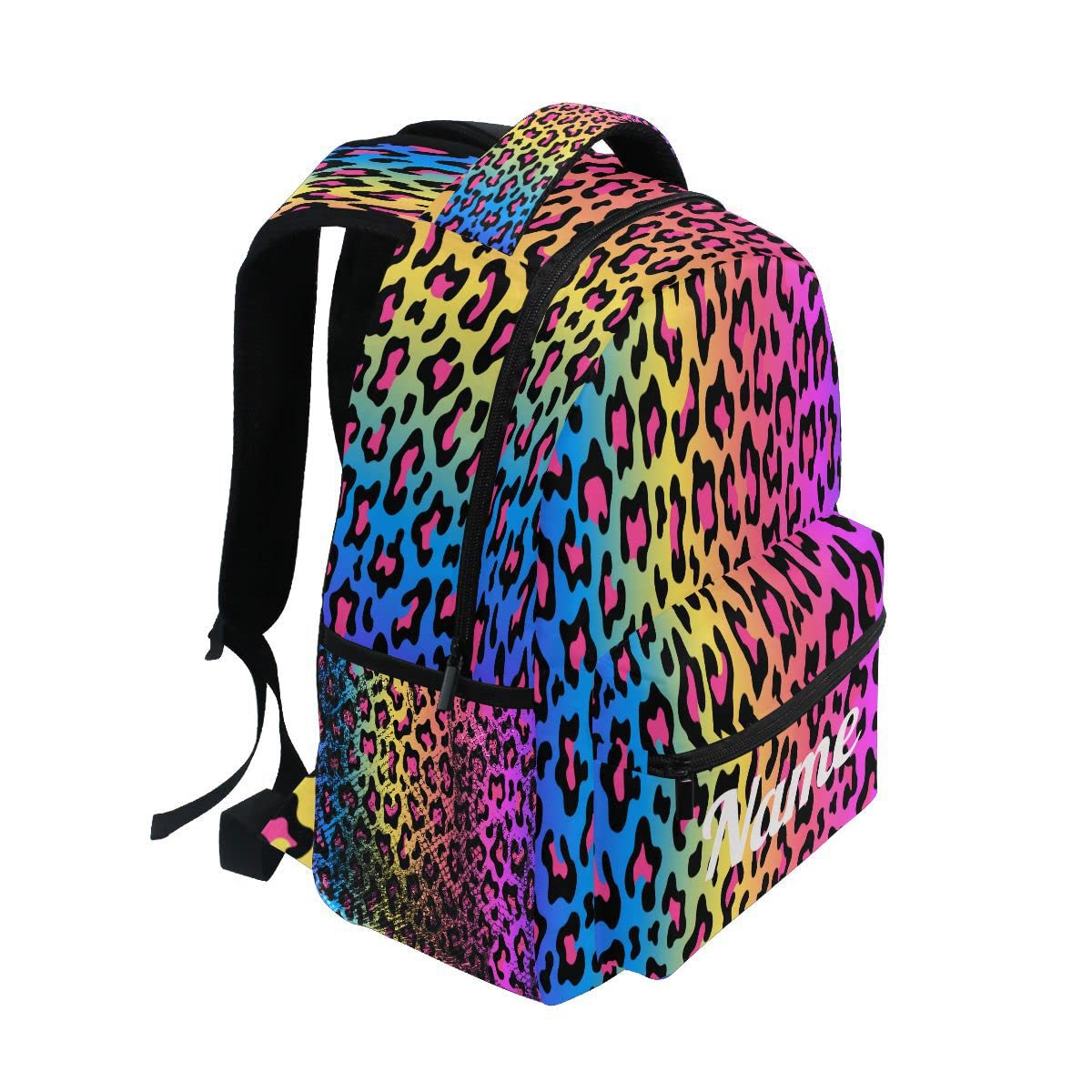 Custom1 - Mochila para niños con texto en inglés "Añade tu nombre", mochila para estudiantes primarias, bolsa para libros para niños y niñas, Personalizado11, talla única