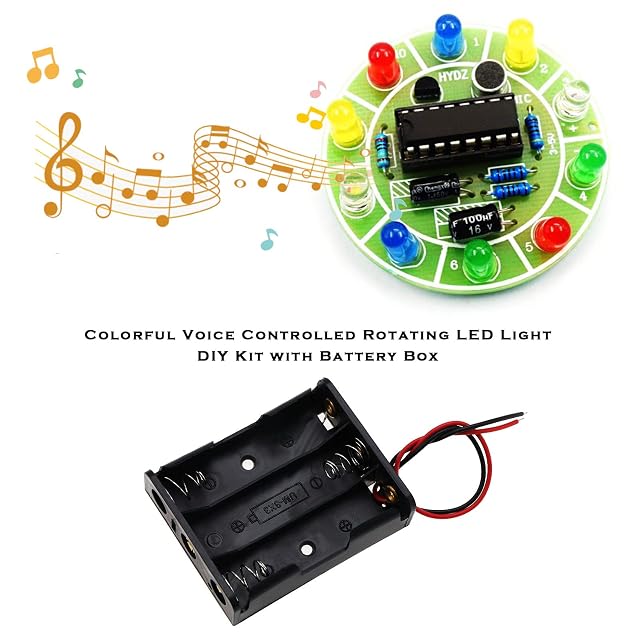 Foto 2 de 7 de VGOL Proyecto de Soldadura Kits Electrónicos de Bricolaje Kit de Práctica de Placa de Circuito Rueda…