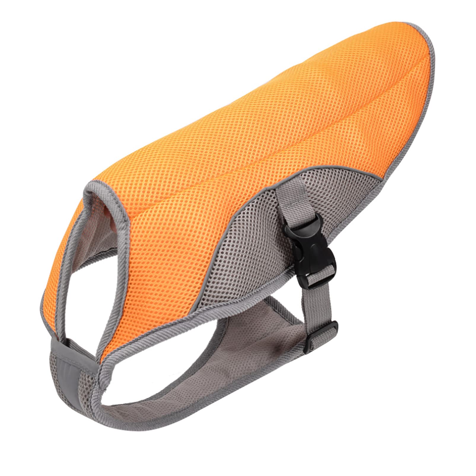 CUTTE Kühlweste für Hunde, Atmungsaktiv Leicht für Sommer-Hundebekleidung Mesh-Eisweste Zum Gehen, Laufen mit Hoher Sichtbarkeit,Orange,S