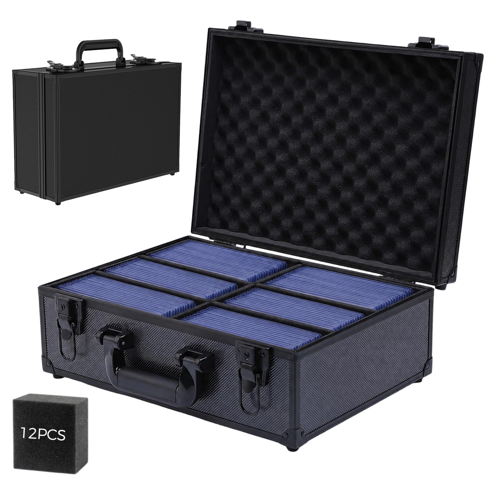 Spalivivre 600+ Top Loader Storage Case, Aluminium Hard Trading Card Box