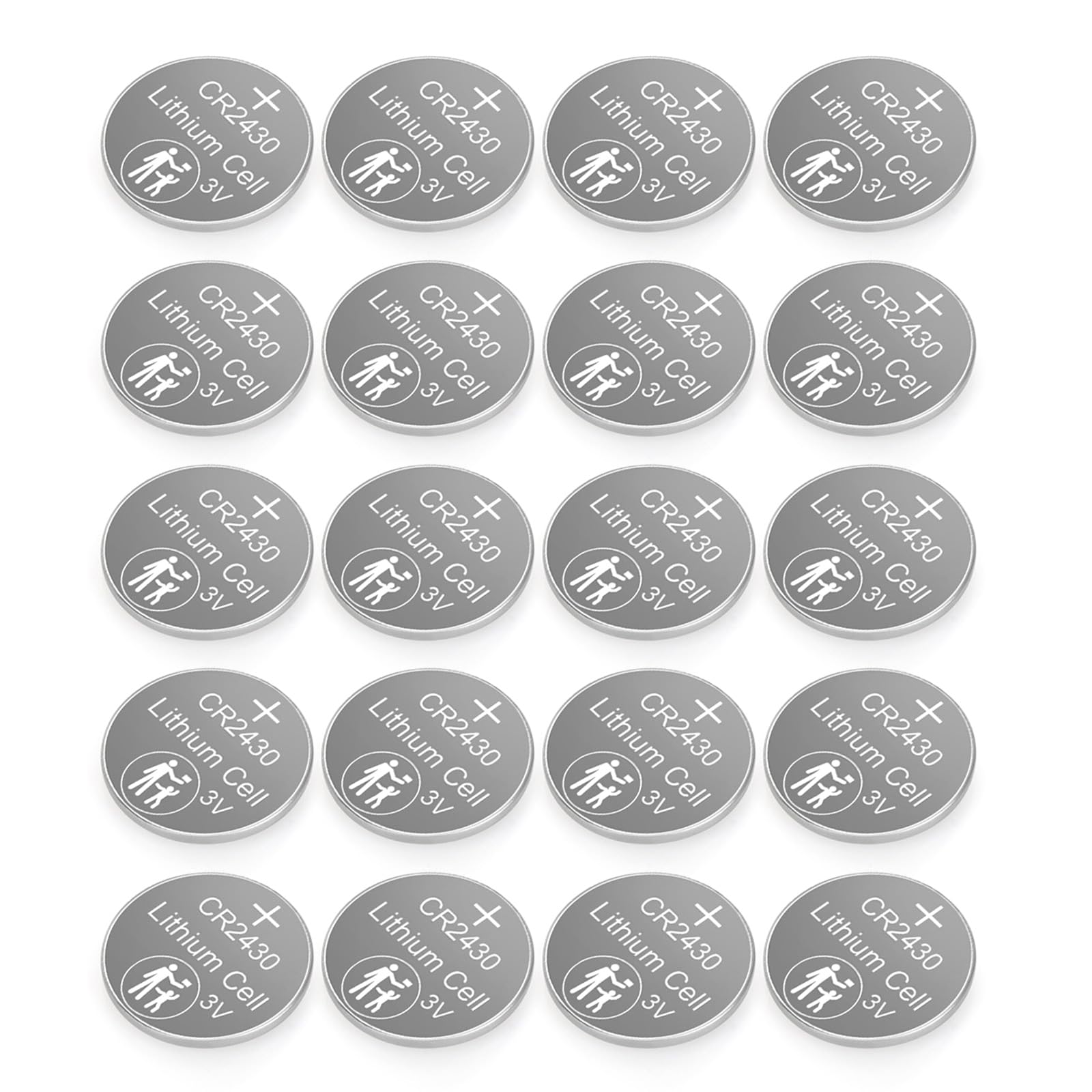 Piles bouton au lithium 285 mAh CR2430 3 V 2430 énergie stable pour montre, réveil, réveil à distance