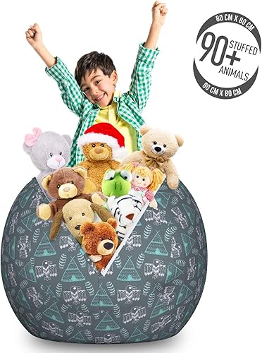 Miniatura 186 de Lunarable Silla de almacenamiento para adolescentes, coloridos patines de estilo retro, para actividades juveniles, para niñas y niños, divertido