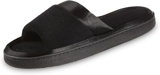 Women's Microterry Slide Slipper with Satin Trim