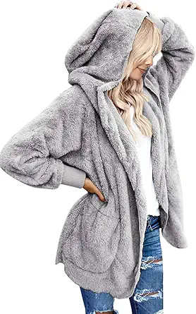 LookbookStore Oversized Hooded Cardigan Coat