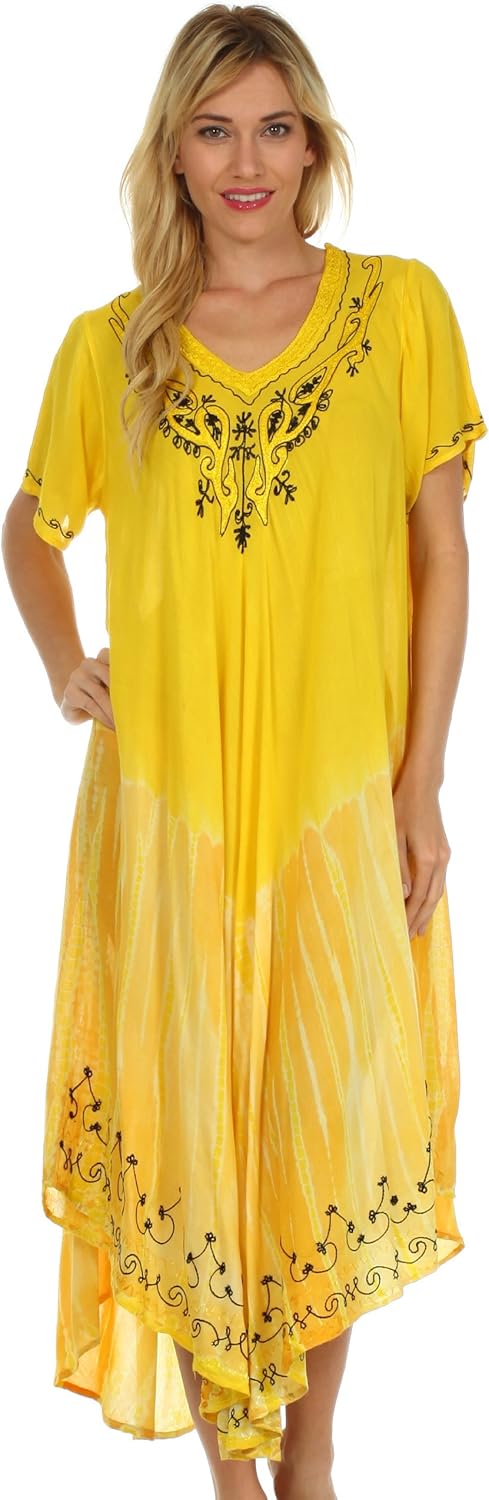Sakkas Viveka Embroidered Caftan Dress - Image 5