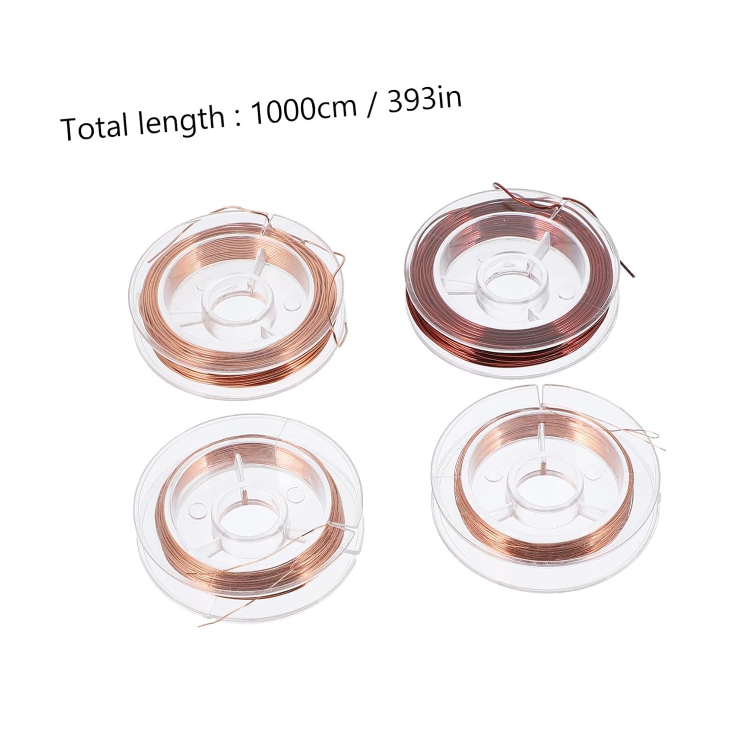4 Rolls Enameled Copper Magnet Wire Each Diameters to Flexible High-Temperature Resistant Copper Wire for DIY Crafts Electrical Appliances Automotive and Industrial Use