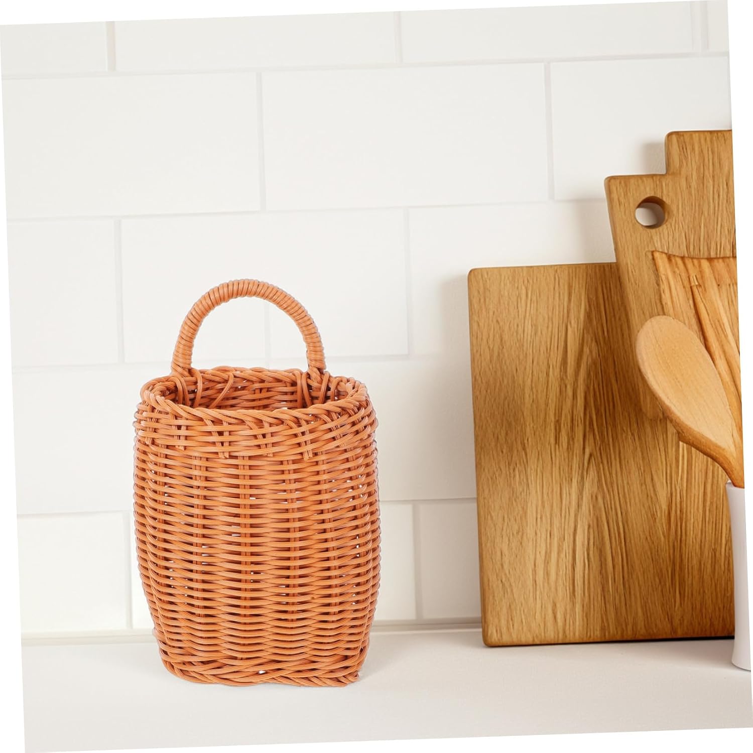 Hanging Storage Basket Woven PP for Kitchen Fruit Bread Display image 5