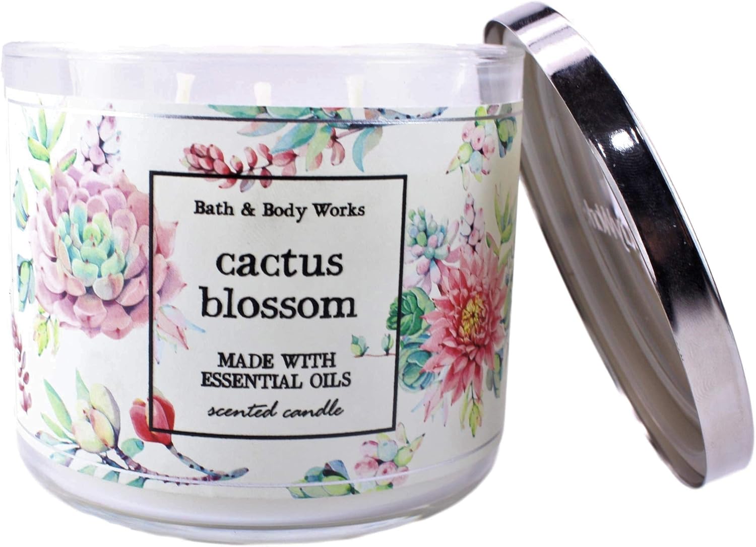 Bath & Body Works Cactus Blossom 3 Wick Scented Candle with