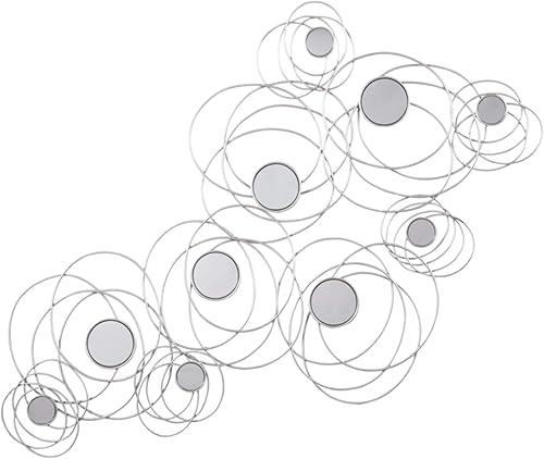 Signature Design by Ashley Desi Glam - Espejo decorativo con marco de metal trenzado, color plateado