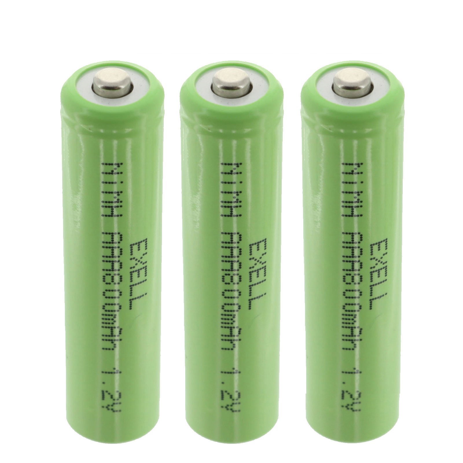 3X Exell 1.2V NIMH AAA 800mAh Rechargeable Button Top Batteries use with Airsoft Radio receivers high Power Static Applications (Telecoms UPS and Smart Grid) Electric Tools Data Meters