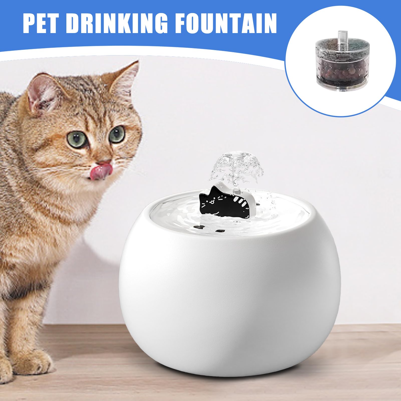 Fuente De Agua Para Gatos Bebedero Automático Mascotas | Dispensador Eléctrico Recargable para Beber en Hogar, Perros, en Exterior, , Cachorros y Mascotas