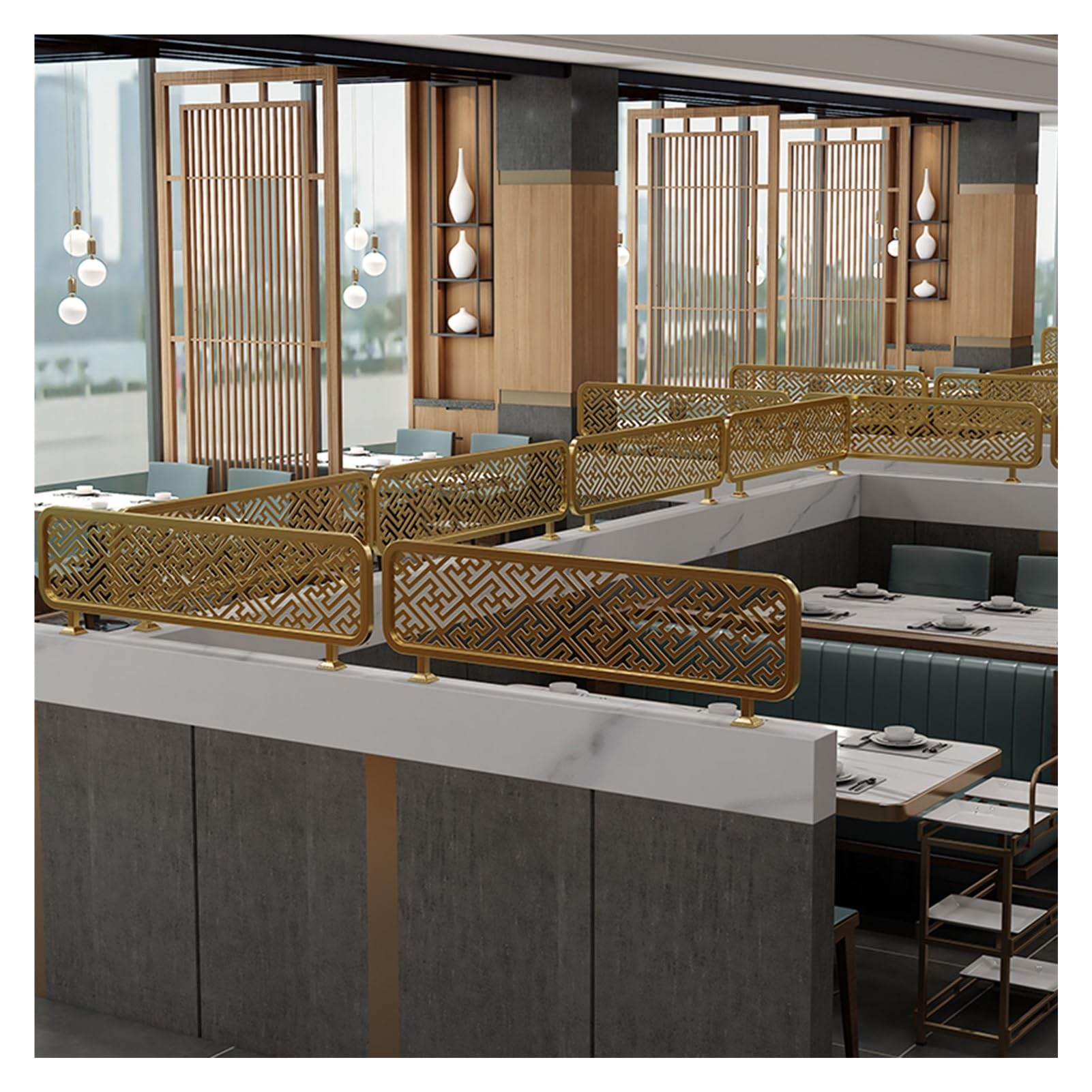 Séparation de bureau inaltérable et barrière basse design pour espaces professionnels