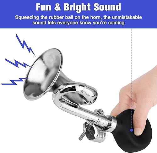 Miniatura 2 de Coolrunner Cuerno de corneta cuerno retro de payaso bocina de bicicleta para niños clásico vintage de metal bocina de aire para caracol para