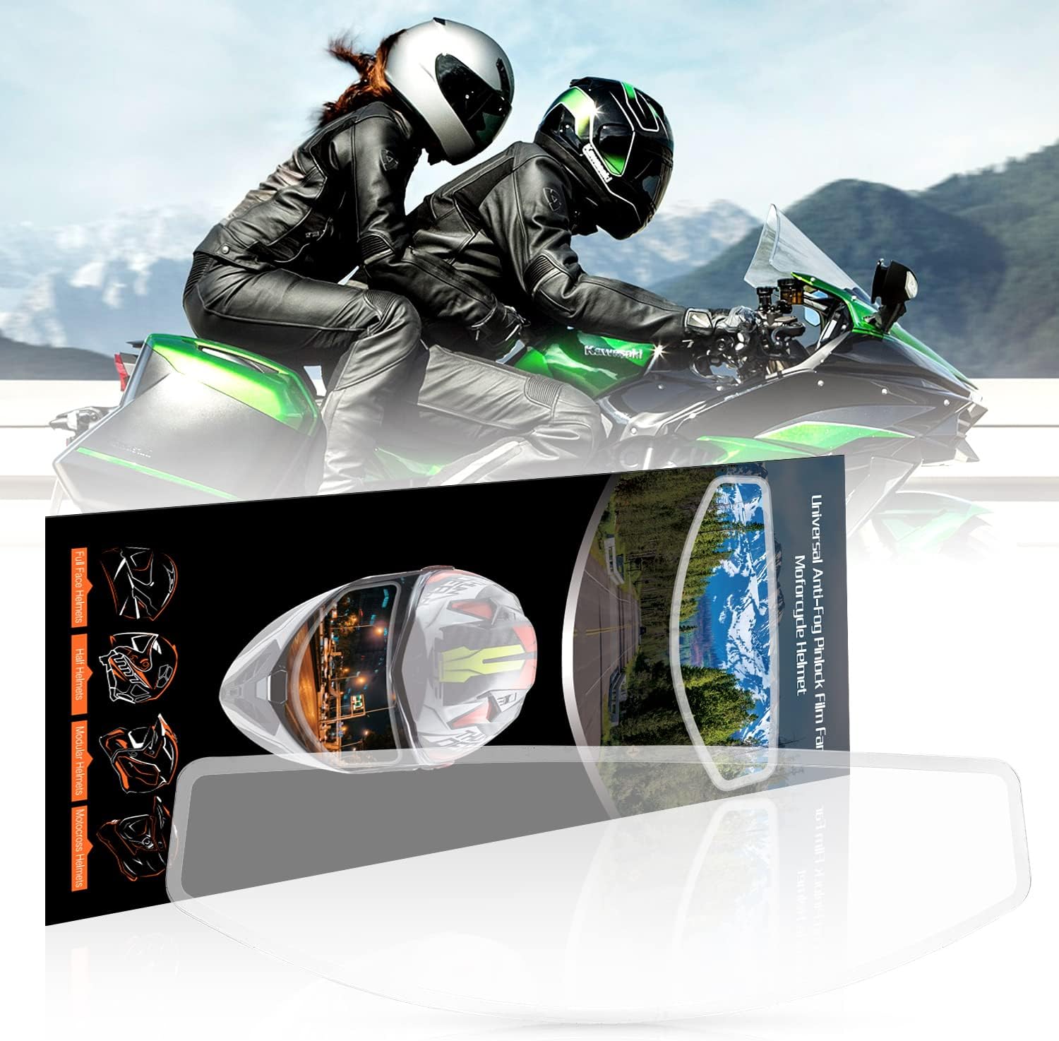 Universal Motorcycle Helmet Anti Fog Film, High Definition PC Clear Helmet Film Anti Fogging Patch