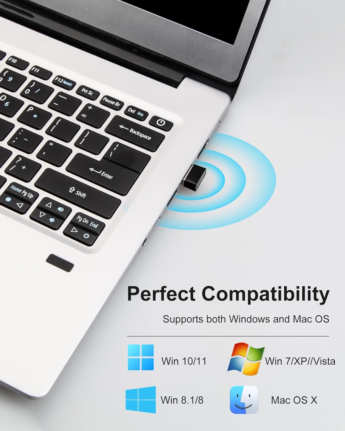 AC600 Nano USB WiFi Adapter for Desktop PC/Laptop, Dual-Band (5GHz, 2.4GHz) Wireless 802.11ac MU-MIMO Network Adapter for Windows & Mac OS, Mini Travel Size WiFi Dongle - Image 5