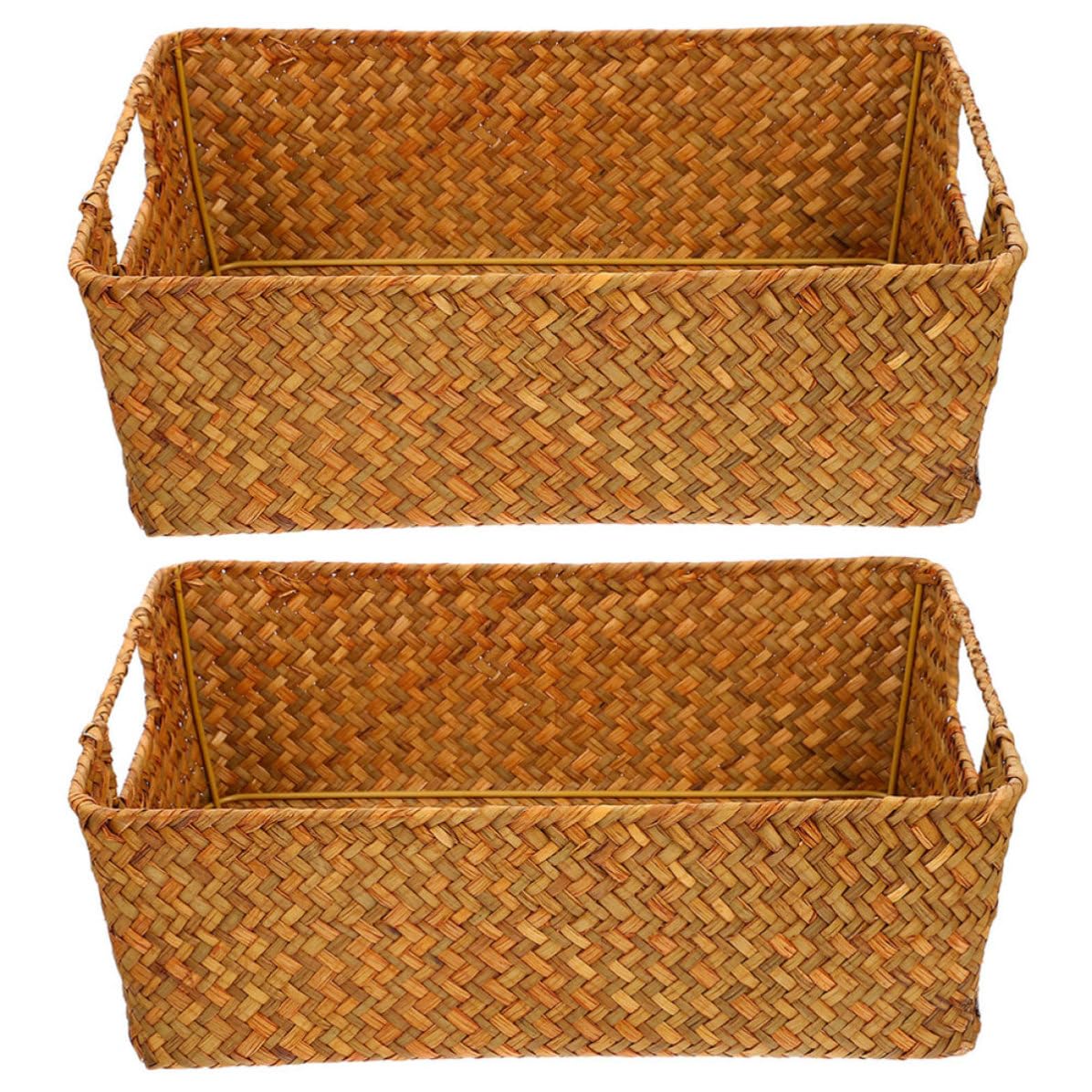 Panier en osier tressé lot de 2 paniers de rangement faits main pour cuisine et légumes