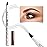 Music Flower Eyebrow Pen, Liquid Eyebrow Pen, Waterproof Brow Pencil with Micro-Fork Tip, Smudgeproof Long Lasting Fine Sketch Microblading Pen, Reddish Brown