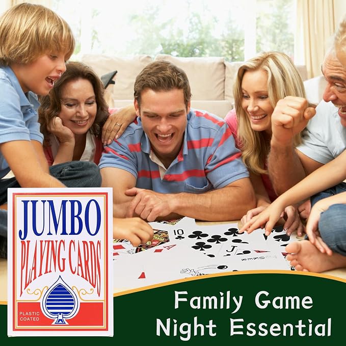Cartas de póker jumbo 8 x 11 pulgadas para juegos miniatura 5