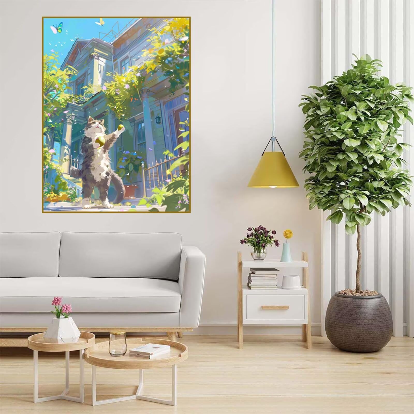 Diamentowe zestawy do malowania diamentami dla dorosłych, 5D Dimond Art Houses Gem Arts and Crafts Paintings, zestaw do haftu krzyżykowego, hobby dla dorosłych i kobiet, dekoracja pokoju, 80 x 110 cm